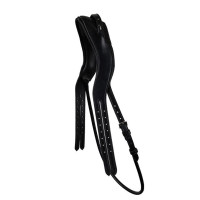Tétière Montar adapté cuir tanné sous gorge ronde Noir Tétière Montar adapté cuir tanné sous gorge ronde Noir
