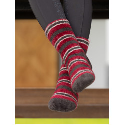 Chaussettes rayées Sabrina Mini LeMieux Ember Bordeaux Chaussettes rayées Sabrina Mini LeMieux Ember Bordeaux