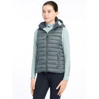 Mouwloze bodywarmer met capuchon LeMieux Milly Young Rider Petrol Blauw