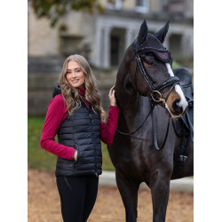 Mouwloze bodywarmer met capuchon LeMieux Tilly dames Zwart oud model