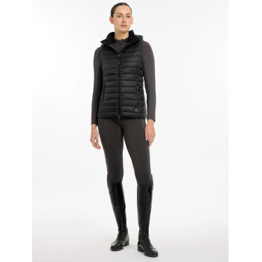 Mouwloze bodywarmer met capuchon LeMieux Tilly dames Zwart oud model