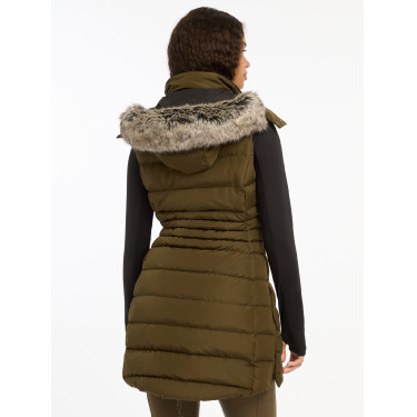 Mouwloze gewatteerde bodywarmer LeMieux Harper Longline dames Mouwloze gewatteerde bodywarmer LeMieux Harper Longline dames