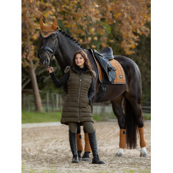 Doudoune sans manches LeMieux matelassé Harper Longline femme Alpine Marron