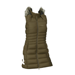 Mouwloze gewatteerde bodywarmer LeMieux Harper Longline dames Alpine Bruin Mouwloze gewatteerde bodywarmer LeMieux Harper Longline dames Alpine Bruin