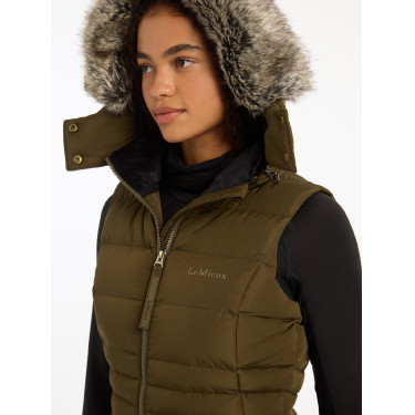 Mouwloze gewatteerde bodywarmer LeMieux Harper Longline dames Mouwloze gewatteerde bodywarmer LeMieux Harper Longline dames