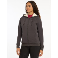 LeMieux Leia gevoerde hoodie Asgrauw Bordeaux LeMieux Leia gevoerde hoodie Asgrauw Bordeaux