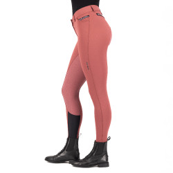 Pantalon d'équitation Euro-Star Arista Fashion Diamond FullGrip Rouan rouge