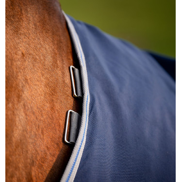 Couverture Horseware Rhino Plus Turnout 0g 1000D Marine / gris titanium / bleu classic Bleu marine
