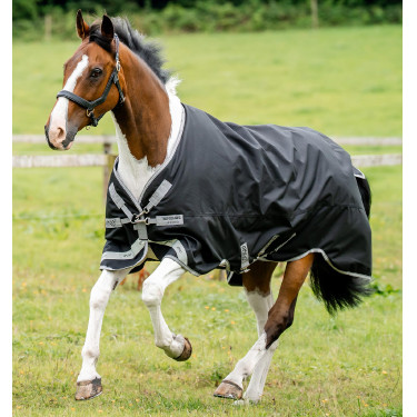 Horseware Amigo Bravo 12 XL 0g deken Zwart / titaniumgrijs / zilver