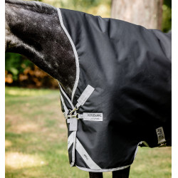 Couverture Horseware Amigo Bravo 12 Wug 0g Noir / gris titanium / argent Couverture Horseware Amigo Bravo 12 Wug 0g Noir / gris titanium / argent