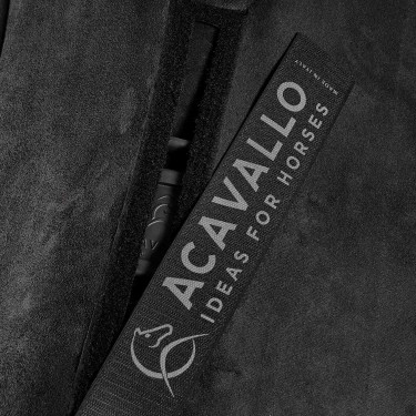 Piuma WFS schokdemper met zak en verhoogde voorkant in suède Acavallo Zwart Piuma WFS schokdemper met zak en verhoogde voorkant in suède Acavallo Zwart