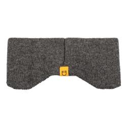 Bandeau Equestro unisexe en laine côtelée avec protection d'oreilles et logo Gris mélangé