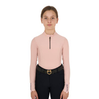 Base Layer Equestro d'entraînement à manches longues fille Rose cameo Base Layer Equestro d'entraînement à manches longues fille Rose cameo