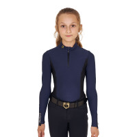 Base Layer Equestro d'entraînement à manches longues fille Marine blazer Bleu marine Base Layer Equestro d'entraînement à manches longues fille Marine blazer Bleu marine