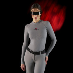 Base Layer dames met lange mouwen Equestro Ridertechnology Spotlijster Grijs Base Layer dames met lange mouwen Equestro Ridertechnology Spotlijster Grijs