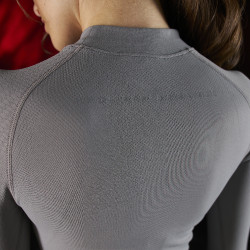 Base Layer femme à manches longues Equestro Ridertechnology Oiseau moqueur Gris