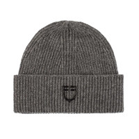 Bonnet Equestro unisexe en laine à texture tricotée Noir Bonnet Equestro unisexe en laine à texture tricotée Noir