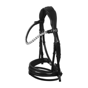 Bridon Ophelia en cuir de veau Acavallo Noir / noir