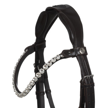 Bridon Ophelia van kalfsleer Acavallo Bruin / wit Bridon Ophelia van kalfsleer Acavallo Bruin / wit