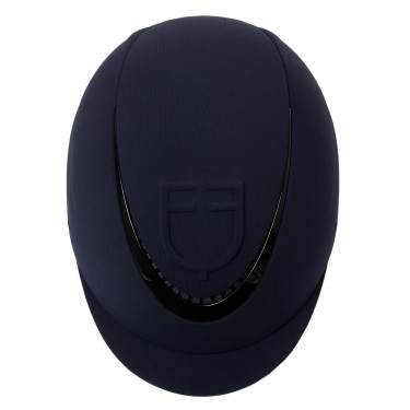 Meteor uniseks Equestro helm met reliëflogo Marine Marineblauw