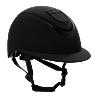 Casque femme avec large visière et logo en relief Equestro Noir Casque femme avec large visière et logo en relief Equestro Noir