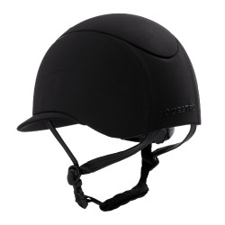 Casque femme avec large visière et logo en relief Equestro Noir Casque femme avec large visière et logo en relief Equestro Noir