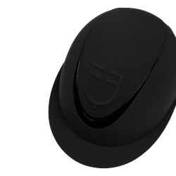 Casque femme avec large visière et logo en relief Equestro Noir Casque femme avec large visière et logo en relief Equestro Noir