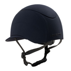 Dameshelm met brede klep en verhoogd Equestro-logo Marine Marineblauw