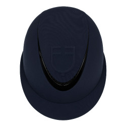 Dameshelm met brede klep en verhoogd Equestro-logo Marine Marineblauw