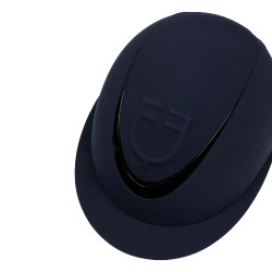 Dameshelm met brede klep en verhoogd Equestro-logo Marine Marineblauw