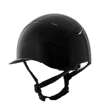 Helm met riem van gepolijst imitatieleer goedgekeurd volgens EN 1384-2023 Equestro Helm met riem van gepolijst imitatieleer goedgekeurd volgens EN 1384-2023 Equestro