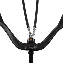 Collier de chasse Equestro anatomique en cuir Noir