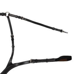 Collier de chasse Equestro anatomique en cuir Noir