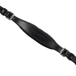 Collier de chasse Equestro anatomique en cuir Noir