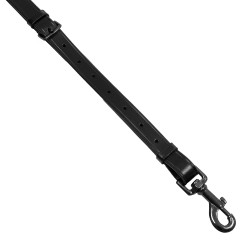 Collier de chasse et martingale en cuir amovible Equestro Noir Collier de chasse et martingale en cuir amovible Equestro Noir