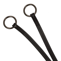 Collier de martingale en cuir Equestro Noir