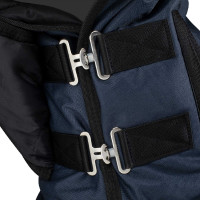 Couvre-cou de paddock en tissu rip-stop Equestro Marine Bleu marine