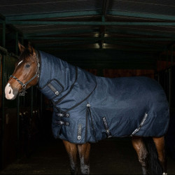 Paddock halsbeschermer van ripstop-stof Equestro Marine Marineblauw