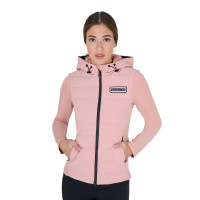 Donsjas met capuchon Equestro dames in technische mix Roze camée Donsjas met capuchon Equestro dames in technische mix Roze camée