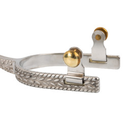 Éperons Lakota avec décorations en acier inoxydable (SS)