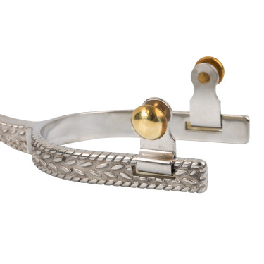 Éperons Lakota avec décorations en acier inoxydable (SS)