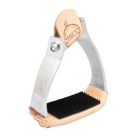 Étriers Barrel Pool's avec marchepied revêtu de cuir