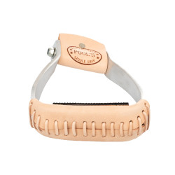 Étriers Barrel Pool's avec marchepied revêtu de cuir Étriers Barrel Pool's avec marchepied revêtu de cuir