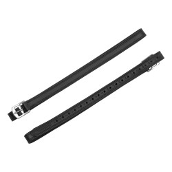 Beugelriemen Supreme Softy Buff nylon voering en gebogen roestvrijstalen gesp Zwart