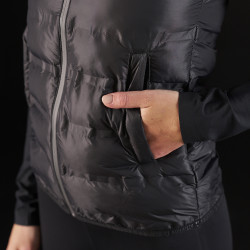 Damesbodywarmer Equestro Ridertechnology met thermogesealde naden Zwart
