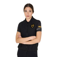 Slim fit damesgilet collectie Scuderia in technisch materiaal Equestro Zwart