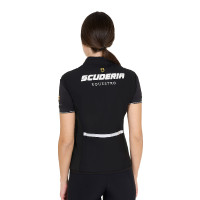 Gilet slim fit femme collection Scuderia en tissu technique Equestro Noir Gilet slim fit femme collection Scuderia en tissu technique Equestro Noir