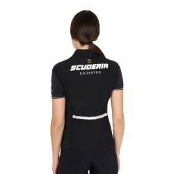 Gilet slim fit femme collection Scuderia en tissu technique Equestro Noir Gilet slim fit femme collection Scuderia en tissu technique Equestro Noir