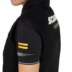 Gilet slim fit femme collection Scuderia en tissu technique Equestro Noir Gilet slim fit femme collection Scuderia en tissu technique Equestro Noir
