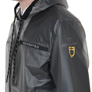 Technische transparante regenjas heren Equestro Grijs